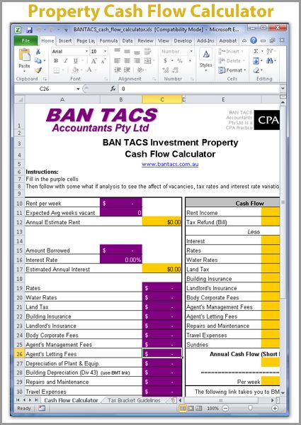 cash flow property calculator